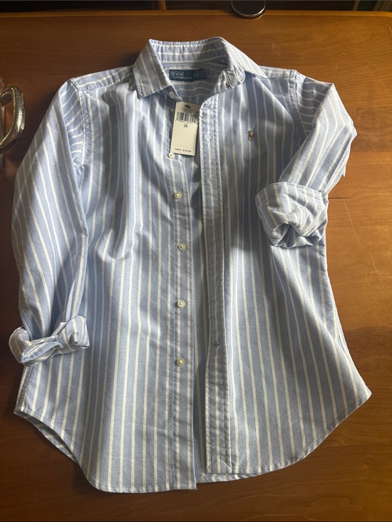 Polo Ralph Lauren Tops - Polo by Ralph Lauren Light Blue & White Striped Button-Down Shirt